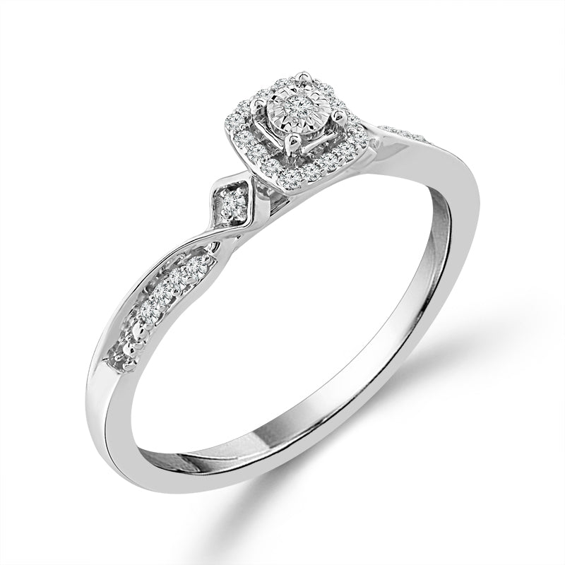 Diamond Fashion Ring 0.1 ct tw Silver