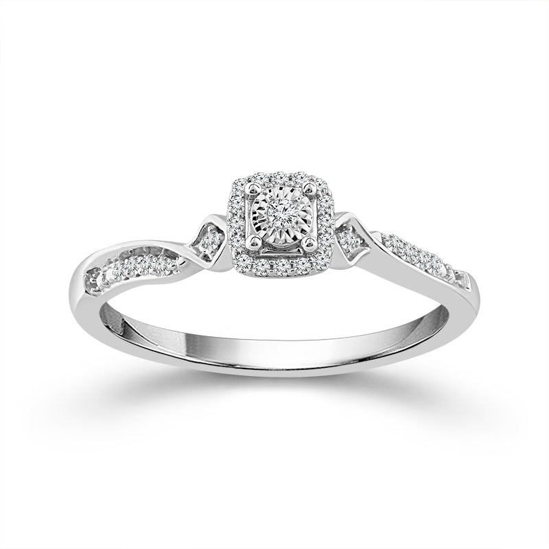 Diamond Fashion Ring 0.1 ct tw Silver