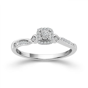 Diamond Fashion Ring 0.1 ct tw Silver