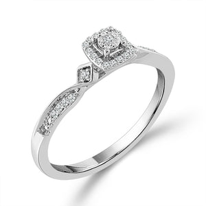 Diamond Fashion Ring 0.1 ct tw Silver