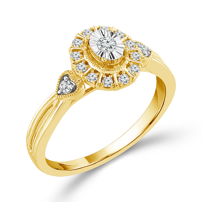 Diamond Fashion Ring 0.17 ct tw 10k Yellow Gold