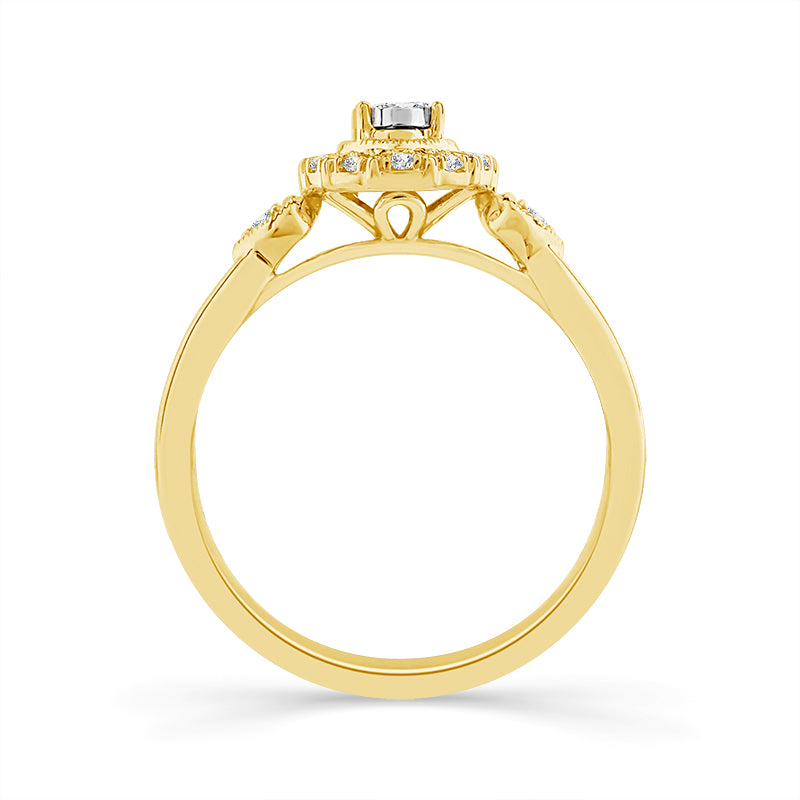 Diamond Fashion Ring 0.17 ct tw 10k Yellow Gold