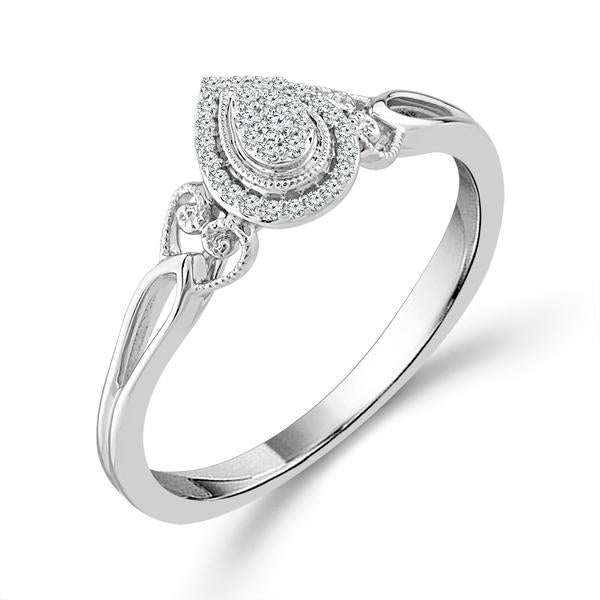 Diamond Fashion Ring 0.08 ct tw 10k White Gold