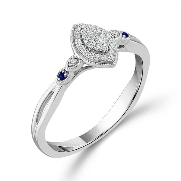 Diamond Fashion Ring 0.09 ct tw 10k White Gold