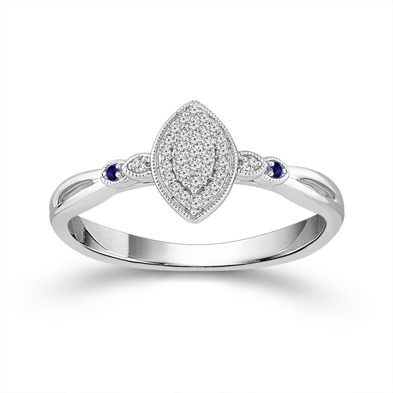Diamond Fashion Ring 0.09 ct tw 10k White Gold