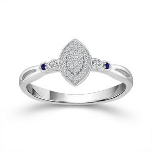Diamond Fashion Ring 0.09 ct tw 10k White Gold