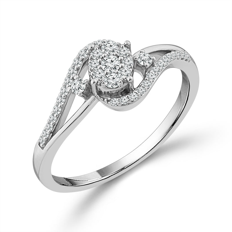 Diamond Fashion Ring 0.25 ct tw 10k White Gold