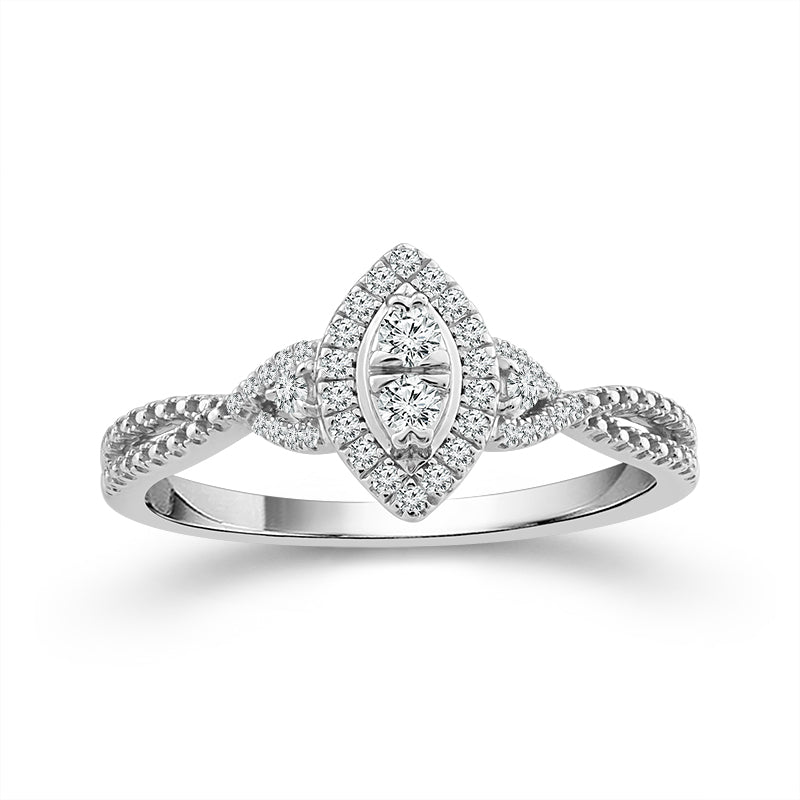 Diamond Fashion Ring 0.17 ct tw 10k White Gold