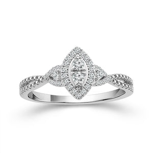 Diamond Fashion Ring 0.17 ct tw 10k White Gold