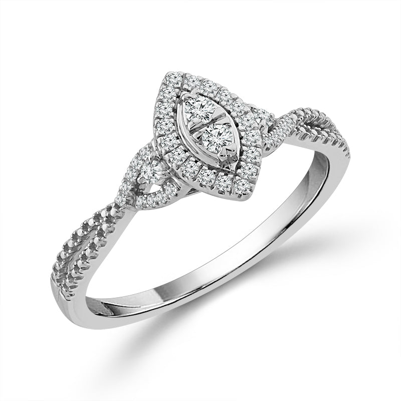 Diamond Fashion Ring 0.17 ct tw 10k White Gold