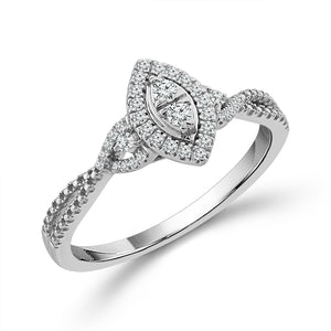 Diamond Fashion Ring 0.17 ct tw 10k White Gold