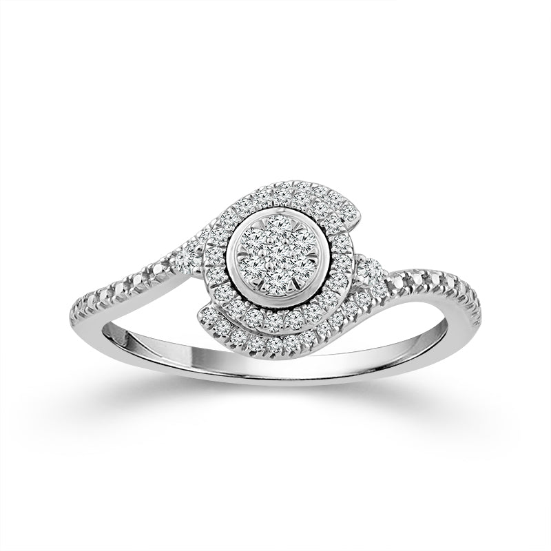 Diamond Fashion Ring 0.17 ct tw 10k White Gold