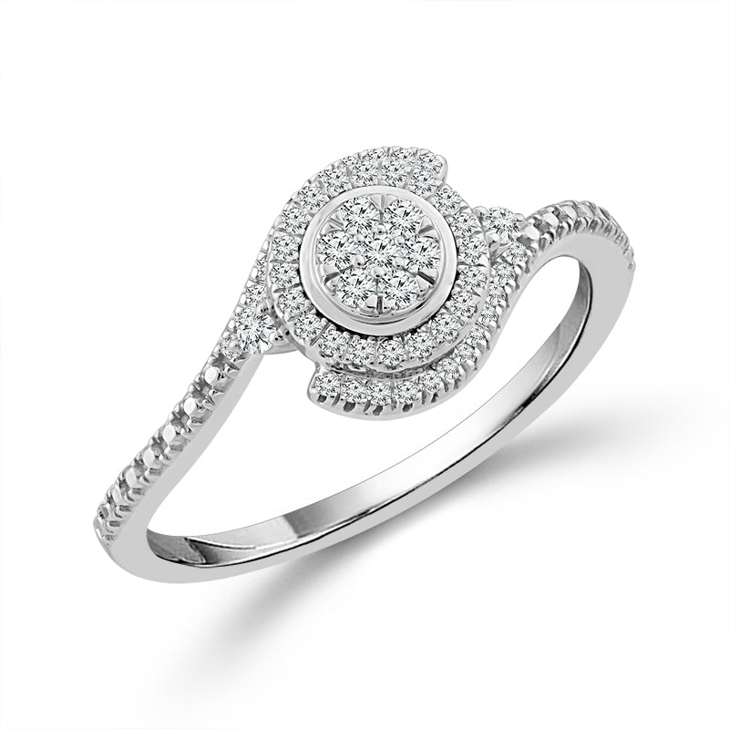 Diamond Fashion Ring 0.17 ct tw 10k White Gold