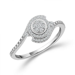 Diamond Fashion Ring 0.17 ct tw 10k White Gold