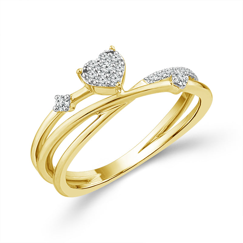 Diamond Fashion Ring 0.17 ct tw 10k Yellow Gold