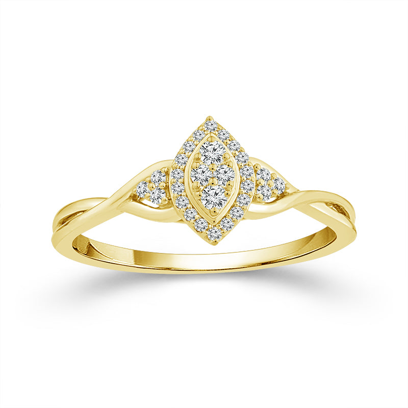 Diamond Fashion Ring 0.13 ct tw 10k Yellow Gold
