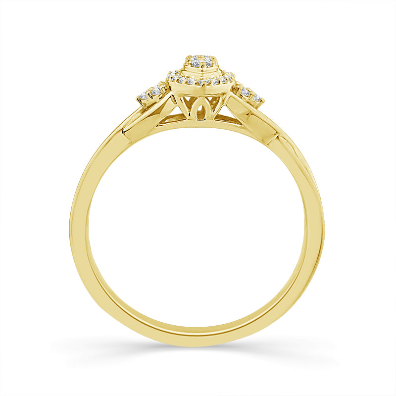 Diamond Fashion Ring 0.13 ct tw 10k Yellow Gold