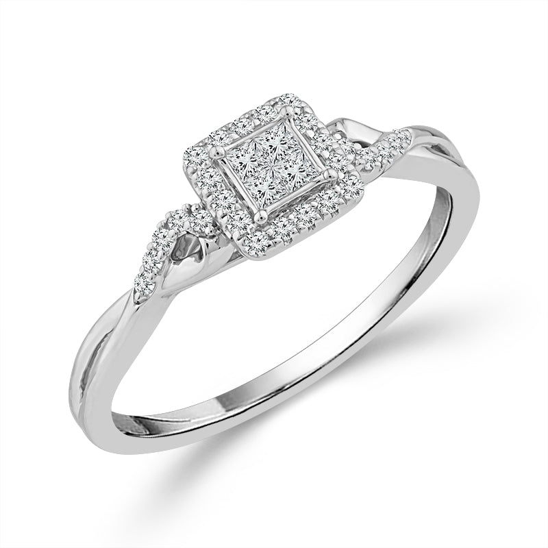 Diamond Fashion Ring 0.20 ct tw 10k White Gold