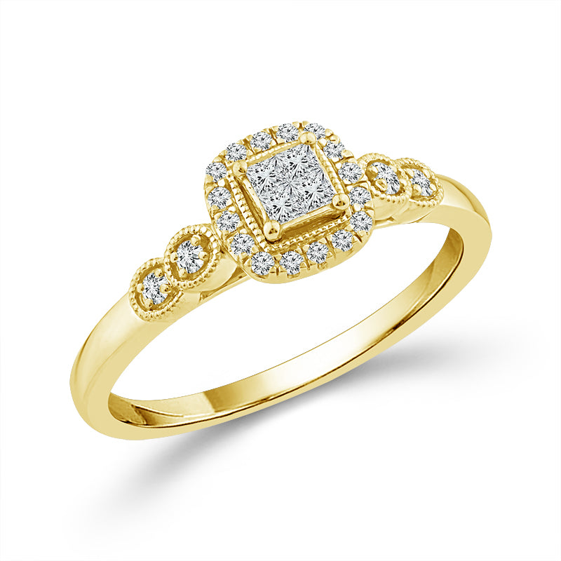 Diamond Fashion Ring 0.20 ct tw 10k Yellow Gold