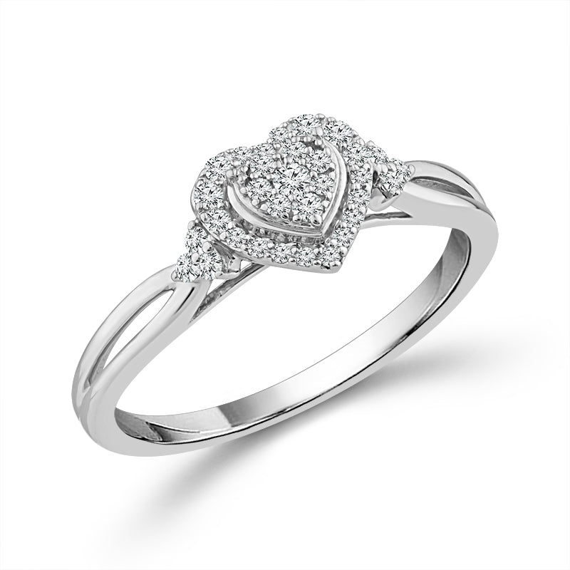 Diamond Fashion Ring 0.17 ct tw 10k White Gold