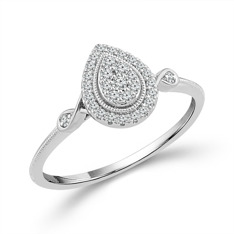 Diamond Fashion Ring 0.17 ct tw 10k Yellow Gold+10k White Gold