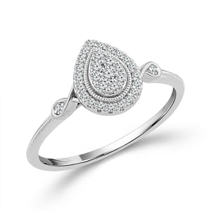 Diamond Fashion Ring 0.17 ct tw 10k Yellow Gold+10k White Gold
