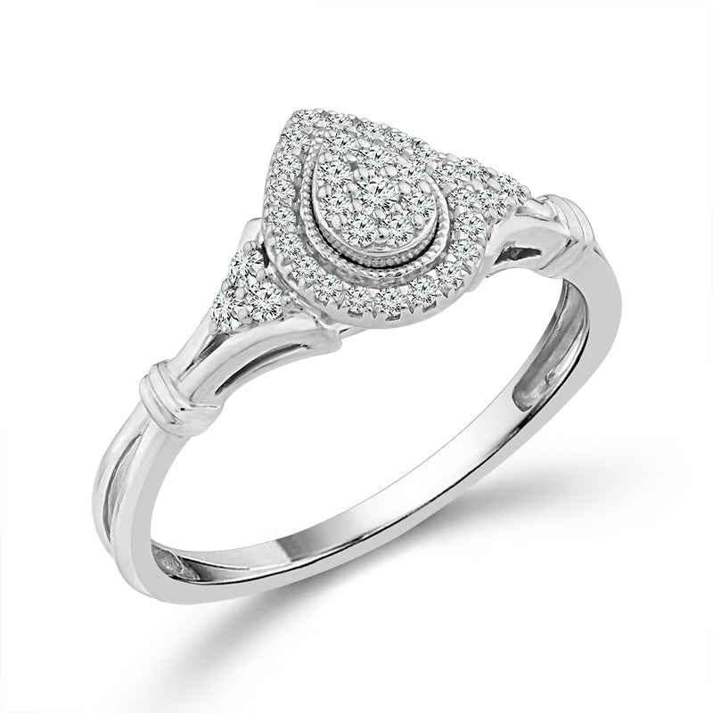 Diamond Fashion Ring 0.20 ct tw 10k Yellow Gold+10k White Gold
