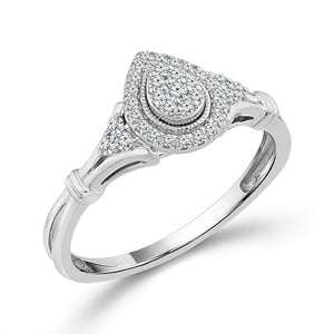 Diamond Fashion Ring 0.20 ct tw 10k Yellow Gold+10k White Gold