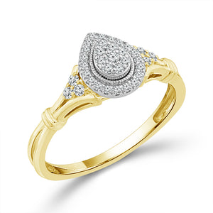 Diamond Fashion Ring 0.20 ct tw 10k Yellow Gold+10k White Gold