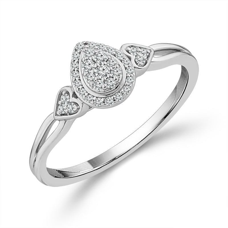 Diamond Fashion Ring 0.13 ct tw 10k White Gold