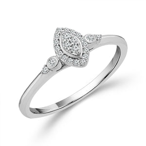 Diamond Fashion Ring 0.10 ct tw 10k White Gold
