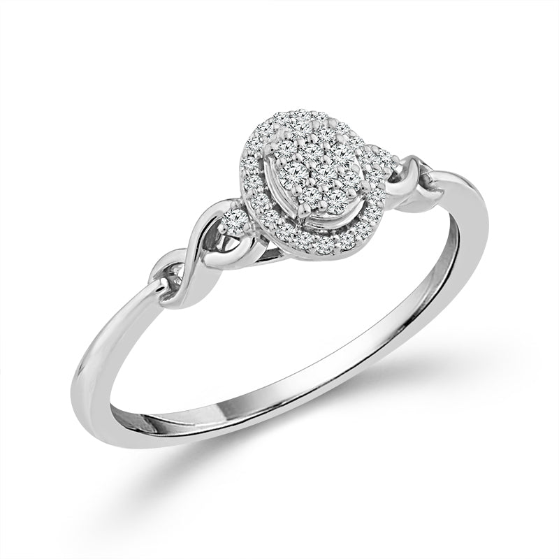 Diamond Fashion Ring 0.10 ct tw Silver