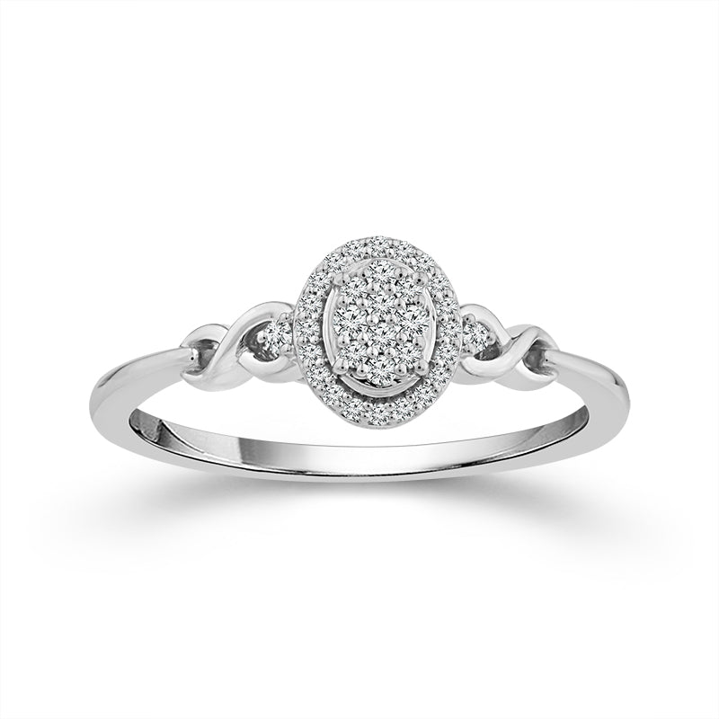 Diamond Fashion Ring 0.10 ct tw Silver