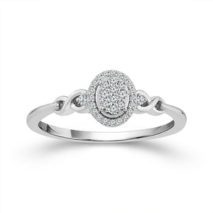 Diamond Fashion Ring 0.10 ct tw Silver