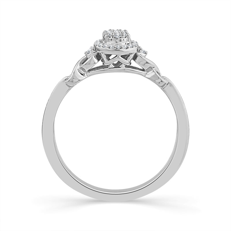 Diamond Fashion Ring 0.10 ct tw Silver