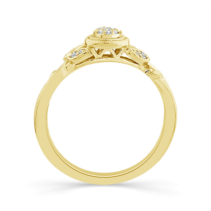 Diamond Engagement Ring 0.10 ct tw Silver