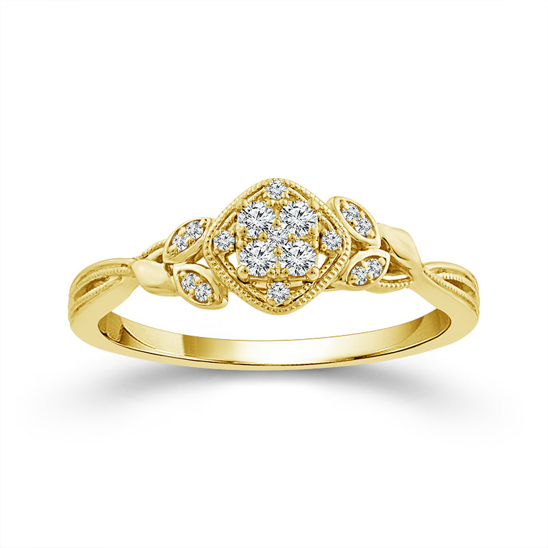 Diamond Fashion Ring 0.13 ct tw 10k Yellow Gold