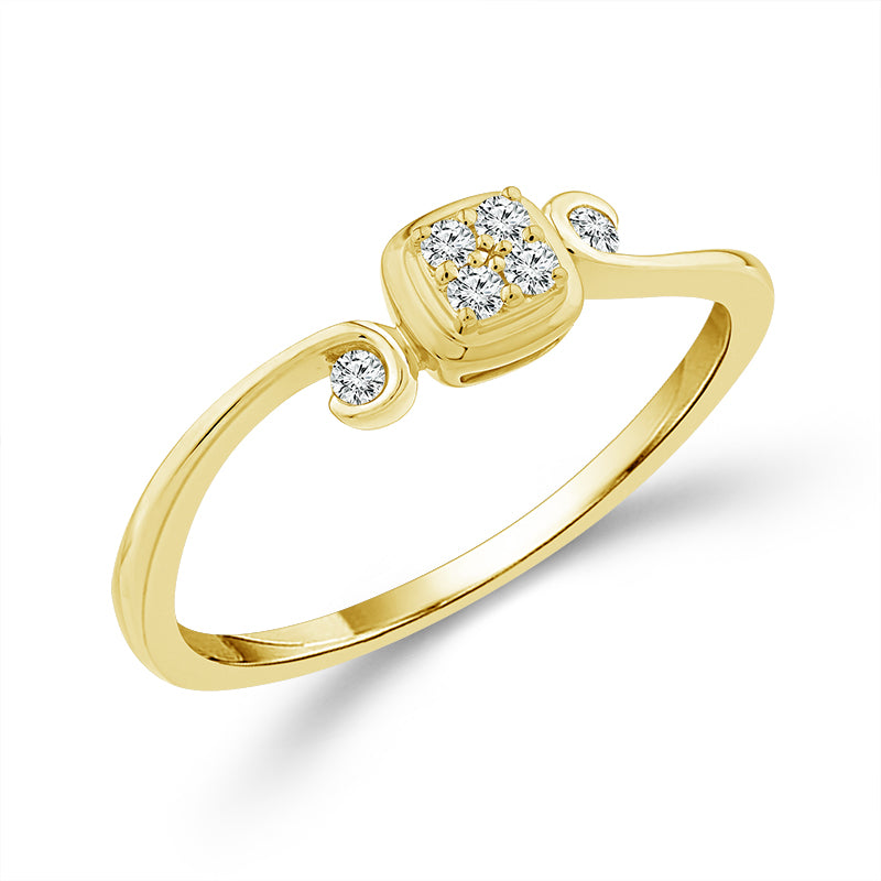 Diamond Engagement Ring 0.06 ct tw Silver