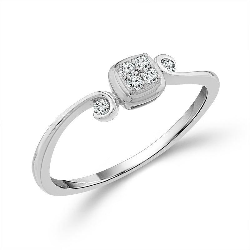 Diamond Engagement Ring 0.06 ct tw Silver