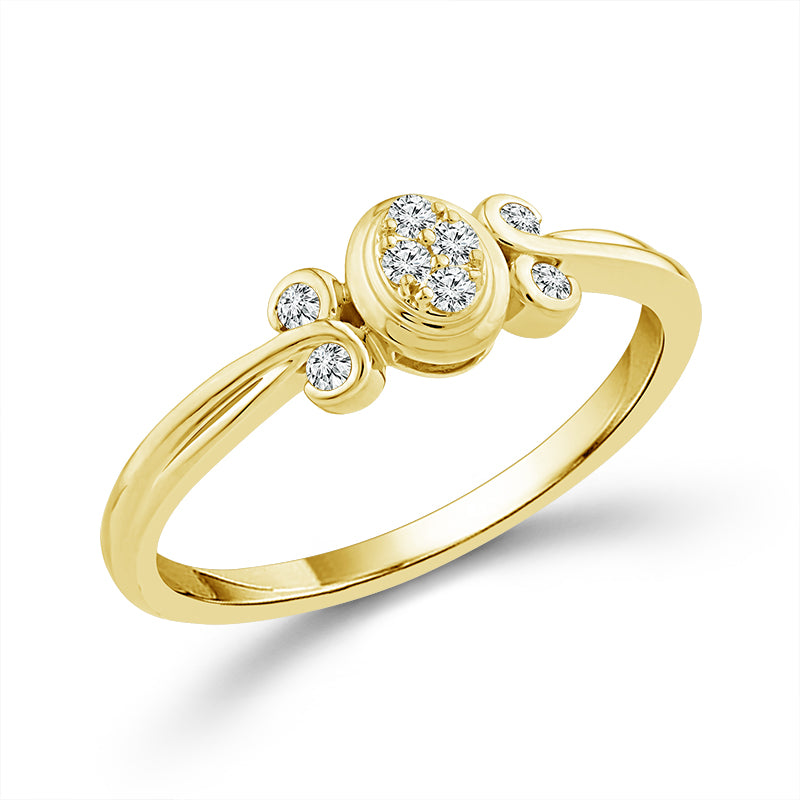 Diamond Engagement Ring 0.06 ct tw Silver