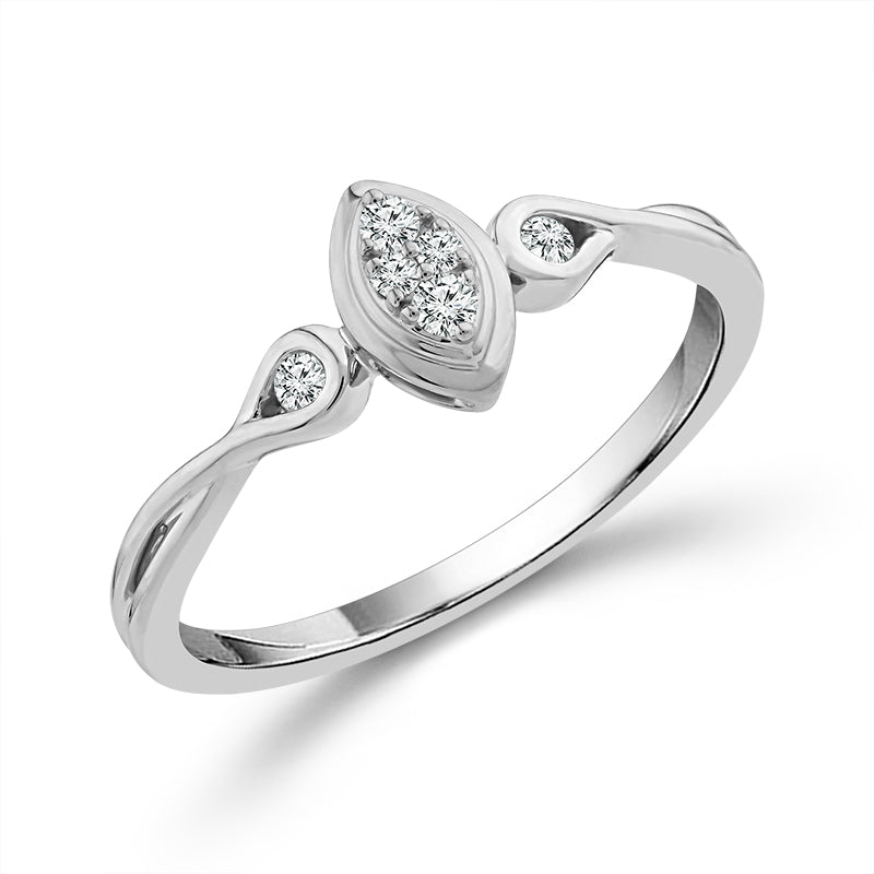 Diamond Engagement Ring 0.06 ct tw Silver