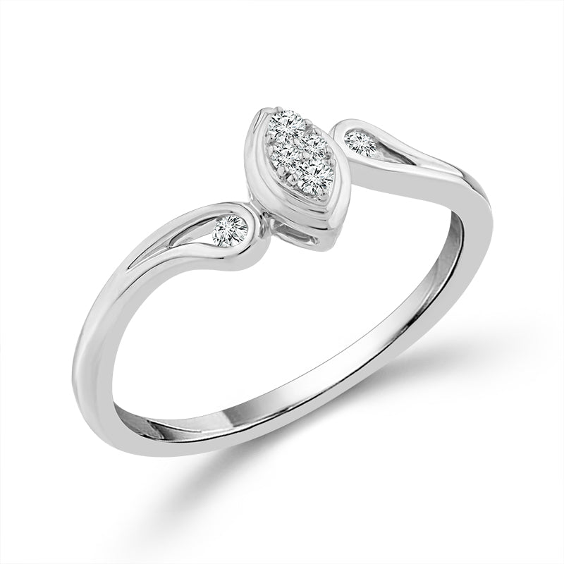 Diamond Engagement Ring 0.06 ct tw Silver