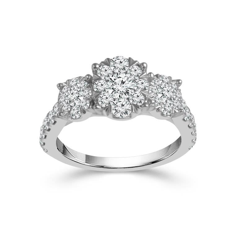 Diamond Engagement Ring 0.75 ct tw 14k White Gold