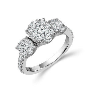 Diamond Engagement Ring 0.75 ct tw 14k White Gold
