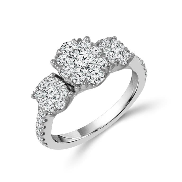 Diamond Engagement Ring 1.50 ct tw 14k White Gold