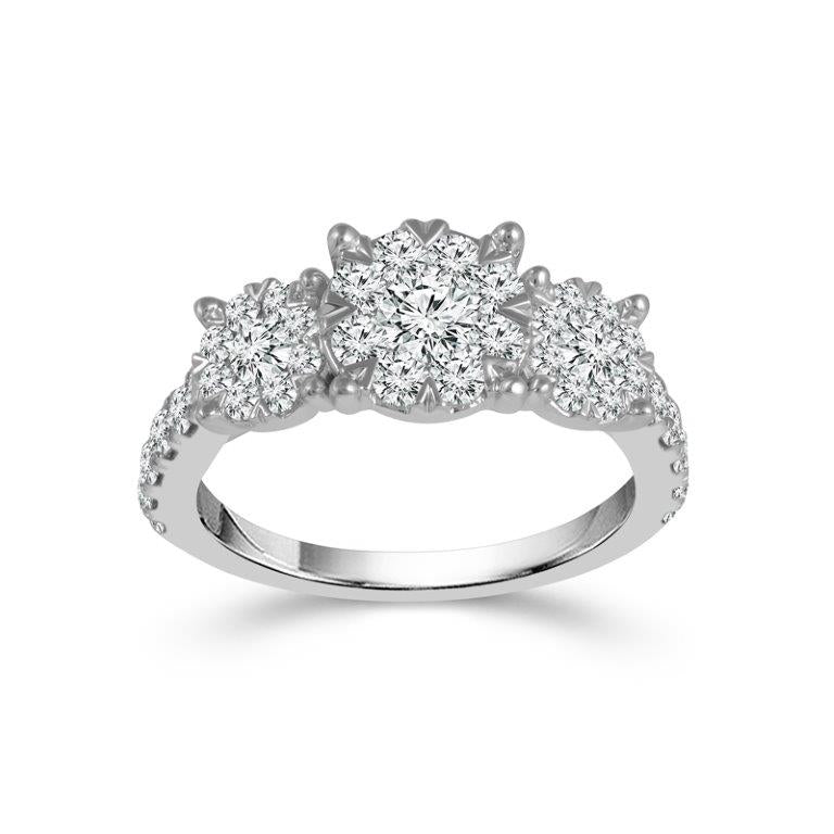 Diamond Engagement Ring 0.75 ct tw 14k White Gold