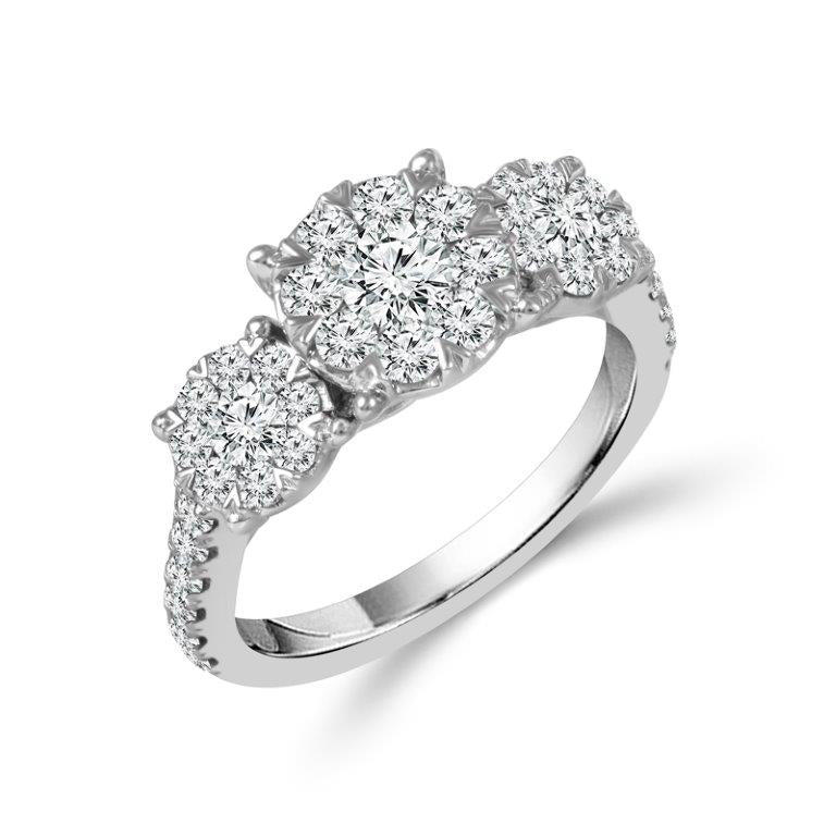 Diamond Engagement Ring 1.50 ct tw 14k White Gold