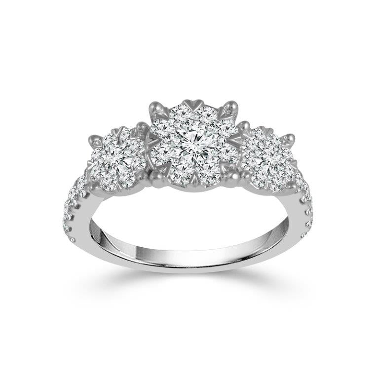 Diamond Engagement Ring 1.50 ct tw 14k White Gold