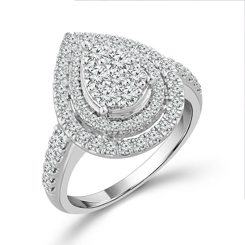 Diamond Bridal Set 1.50 ct tw 10k White Gold