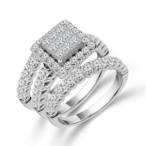 Diamond Bridal Set 1.50 ct tw 10k White Gold